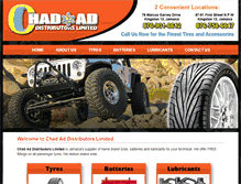 Tablet Screenshot of chadaddistributors.com